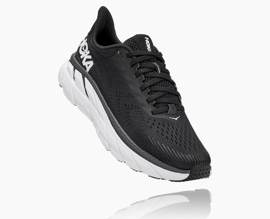 Hoka One One Tenisky Damske Čierne/Biele - Clifton 7 - 02931-IMBR